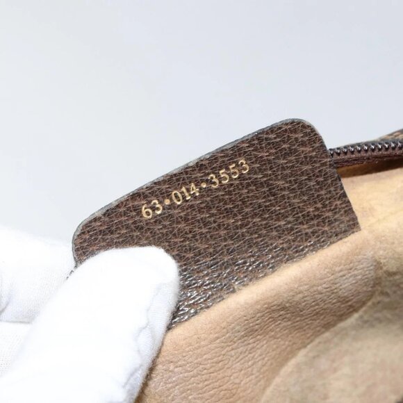 GUCCI GG Supreme Web Sherry Line Clutch Bag PVC Beige 63 014 3553 Auth am9488 - Picture 10 of 16